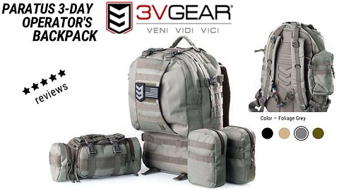Best Tactical Backpack Under $75? 3V Gear Paratus 3-Day Operator's Pack Review + 10% OFF CODE