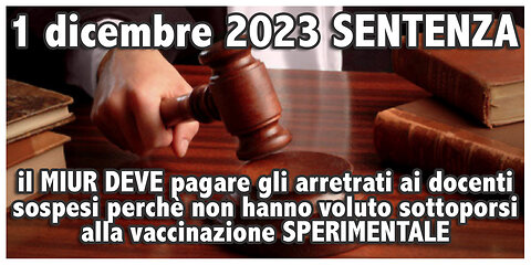 1-12-2023 SENTENZA: restituire lo stipendio a chi non ha voluto farsi ricattare