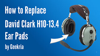 How to Replace David Clark H10-13.4 Headphones Ear Pads / Cushions | Geekria