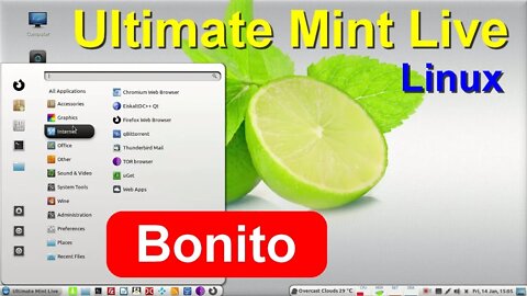 Ultimate Mint Live 20 "Última edição" não oficial do linux Mint 20 Ulyssa LTS 64 bits