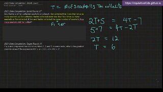 2022 State Competition - Math Count