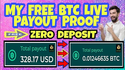 FREE BTC LIVE WITHDRAWAL PROOF -- 100% PAYING WITHOUT DEPOSIT -- ZERO DEPOSIT