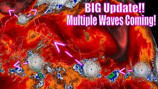 BIG Tropical Update! Multiple Waves Coming! - The WeatherMan Plus Weather Channel