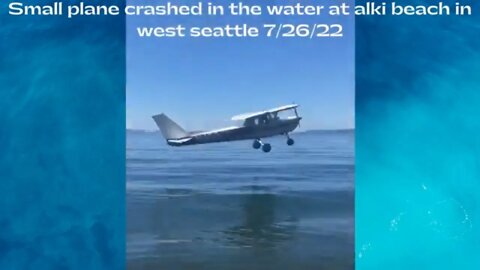 Plane Crashed in Water at Alki beach west Seattle