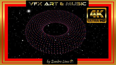 VFX ART & MUSIC || Forma geometrica toro piscando, no espaço sideral | Mandala para Meditação