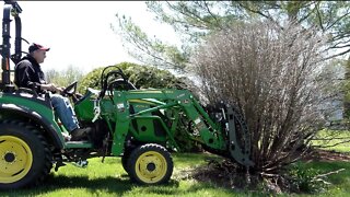 Did NOT Go As Expected! Bush Removal, Tractor For Business, John Deere 2038R