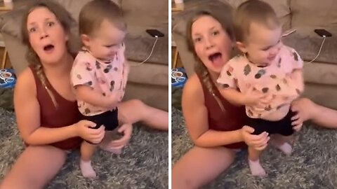 Cute Toddler Says Her Sister's Name For The First Time