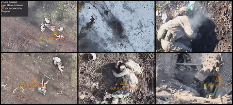 Russian "Okhotnik FPV drone unit" compilation of attacks on Ukrainian infantry
