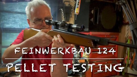 Feinwerkbau 124 pellet testing with Meisterkugeln 8.2gr and JSB match 7.74 gr pellets
