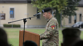 Headquarters Support Company Change of Command ceremony