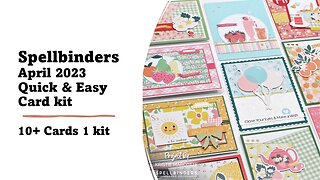 Spellbinders | April 2023 Quick & Easy Card Kit | 12 Cards 1 Kit