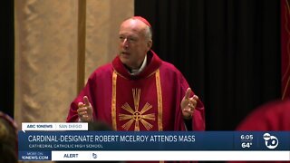 Cardinal-Designate Robert McElroy attends first San Diego mass since appointment