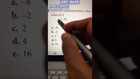 Solving system of equations using substitution method#youtubeshorts #algebra #mathtrick #prealgebra