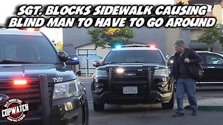 Cops Block Sidewalk to Write an Open Container Citation | Gets Called Out | Copwatch