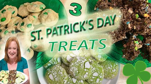 3 EASY & FUN TREATS using boxed cake mix and cereal | ST. PATRICK'S DAY FOOD | Bake with Me