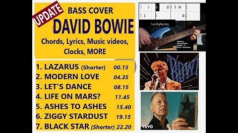 Bass cover David BOWIE _ Chords, Lyrics, Videos, MORE