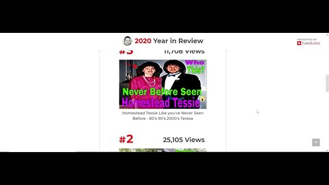 My 2020 Youtube Year For All Of You To See