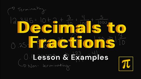 How to CONVERT Decimals to Fractions? - Easy! Terminating vs Non-Terminating