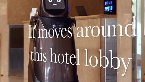 Hospitality robot being tested in Japan