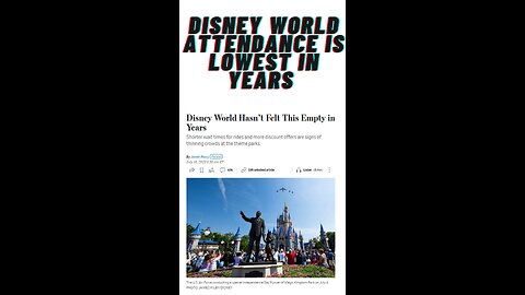 Disney World attendance is lowest in years