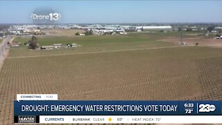 Drought: Emergency water restrictions vote Tuesday