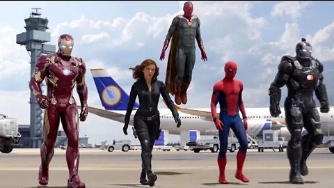 Team Iron man Vs Team Caption - Airport battle scene - Caption america : civil war