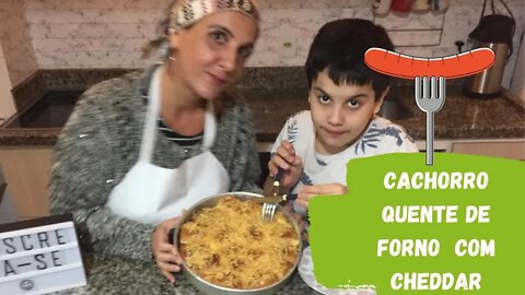 CACHORRO QUENTE DE FORNO COM CHEDDAR