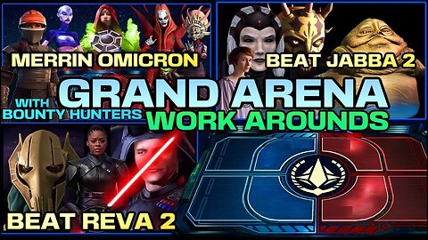 [5v5] GRAND ARENA COUNTERS. Traya + Savage vs Jabba - Fennec vs NS Omicron - Grievous vs Reva. SWGOH