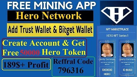Hero Network Free Mining App || How To Earn Money Online || Signup & Get Free 50000 Hero Token
