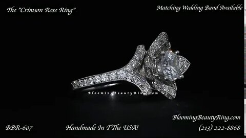 Popular Blooming Flower Style Diamond Engagement Ring