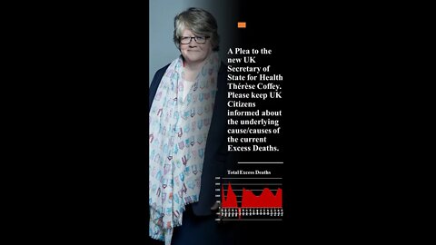 Excess Deaths 26 August 2022; A Plea to the new UK Secretary of State for Health Thérèse Coffey