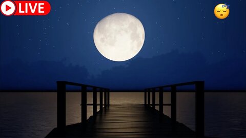 🔴Moon Sleep Music for Stress Relief, Babies, Deep Sleep, White Noise, and Piano Instrumental Music🎹