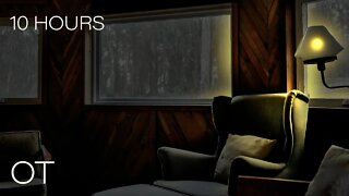 Stormy Night in the Study | Relaxing Heavy Rain Sounds | Relax | Study | Sleep | 10 HOURS Ambience