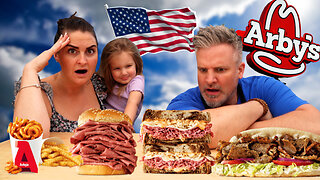 Brits Try Arbys for the first time ! OMG The REUBEN