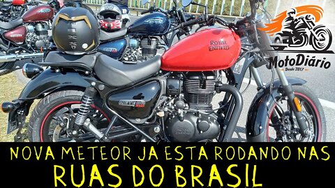 Nova Meteor 350 já está rodando no Brasil. Mais de 15 motos rodaram hoje em SP