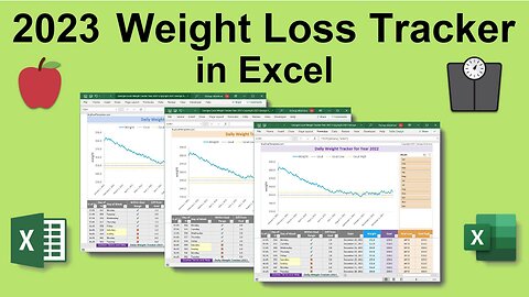 🏃‍♂️2023 Weight Loss Tracker Spreadsheet | Weight Loss Journey | Excel Templates