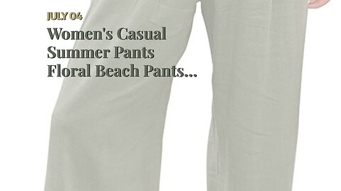 Women's Casual Summer Pants Floral Beach Pants High Waist Sweatpants Stylish Soft Casual with P...