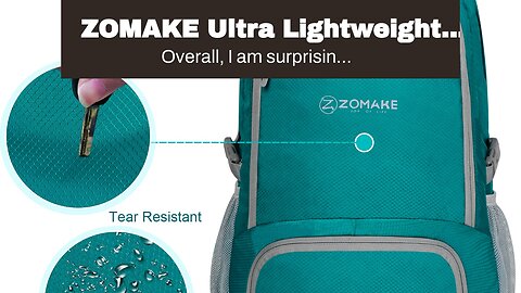 ZOMAKE Ultra Lightweight Packable Backpack 25L - Foldable Hiking Backpacks Water Resistant Smal...