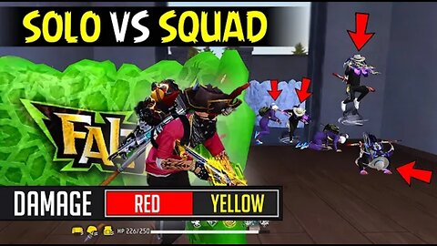 RED DAMAGE IS BACK!! PEAK KING SOLO VS SQUAD GAMEPLAY | GARENA FREE FIRE