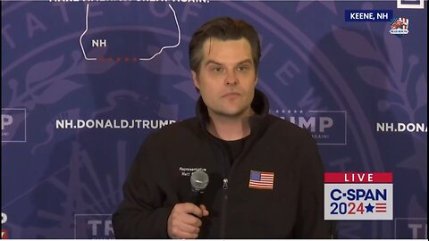 Rep. Gaetz Speaks to New Hampshire Voters during a campaign event for PDJT