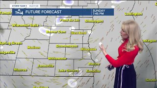 A little warmer Sunday with possible flurries