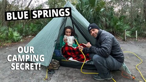 MANATEES & Our Camping SECRET at Blue Springs State Park, Florida