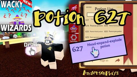 AndersonPlays Roblox Wacky Wizards ❓RANDOM❓ - How to Get Potion 627 in Wacky Wizards