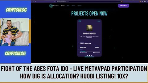 Fight Of The Ages FOTA IDO - Live Metavpad Participation How Big Is Allocation? Huobi Listing! 10X?