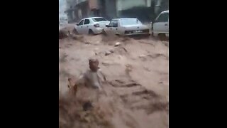 Shocking: Man Gets Washed Away In Turkey Flash Floods