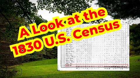 A look at the 1830 U.S. Census