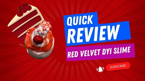 100% Honest Quick Review Red Velvet DYI Slime from A Crafty Monkey