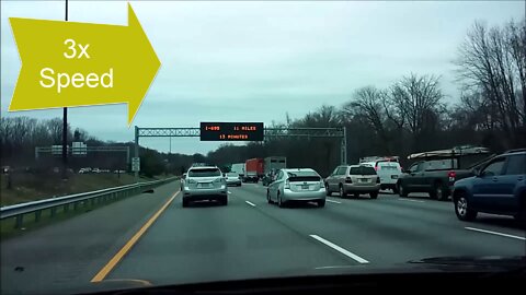 Driving: (Shrewsbury, PA to Beltsville,MD - Washington DC Capitol Beltway) 3x Speed