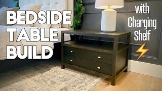 Building a HUGE Bedside Table with Charging Shelf ⚡️