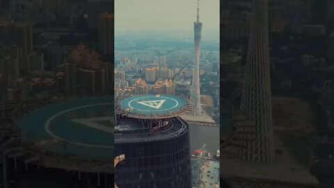 Aerial View of Zhujiang Newtown in Guangzhou, China // 2022 // AK Movies